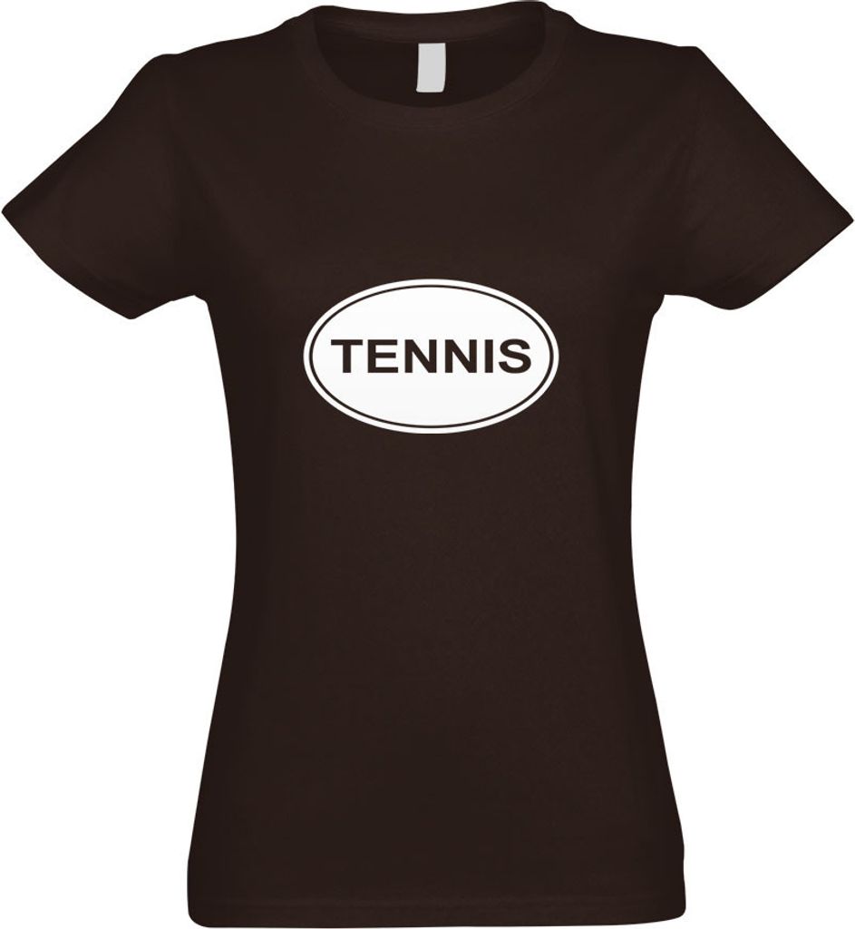 Kiwistar - T-Shirt tailliert - Damen - Chocolate - Tennis - mit Motiv Bedruckt - Funshirt Design - Sport - Freizeit - Damen - S