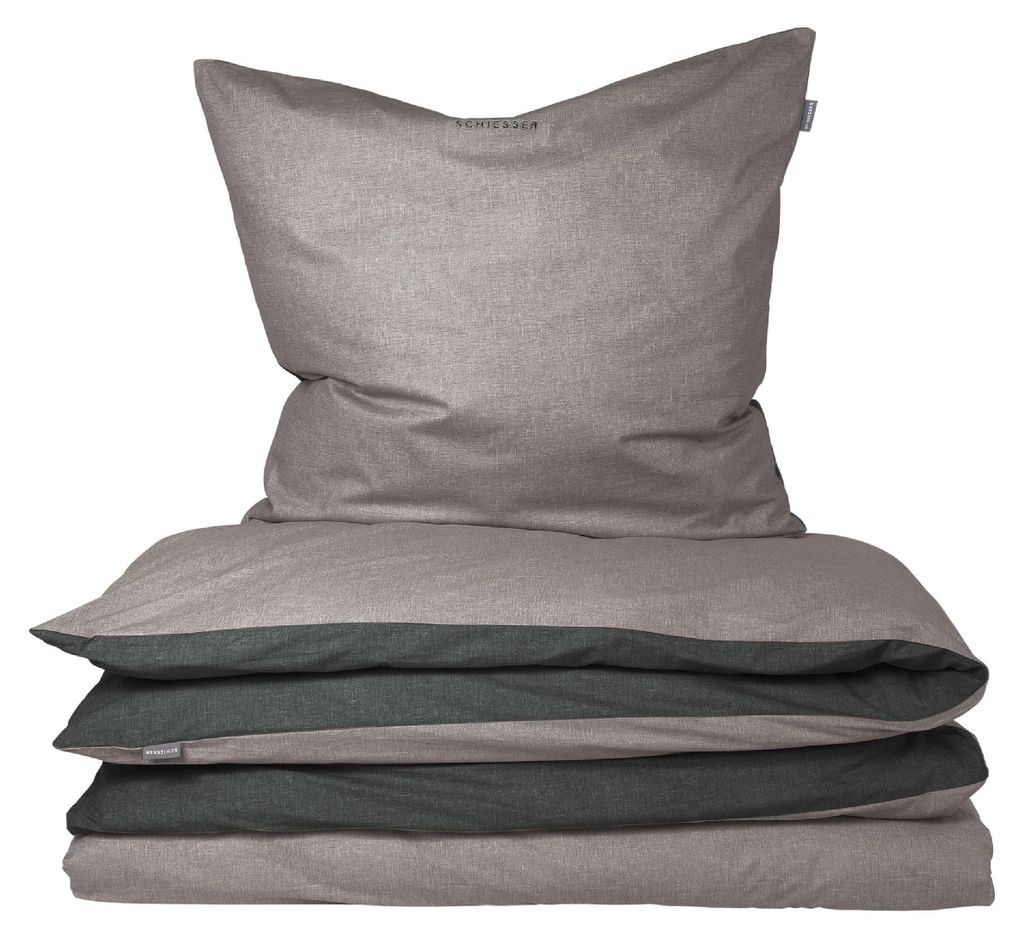 SCHIESSER Bettwäscheset Doubleface | Unifarben | Renforcé | Produktbild 