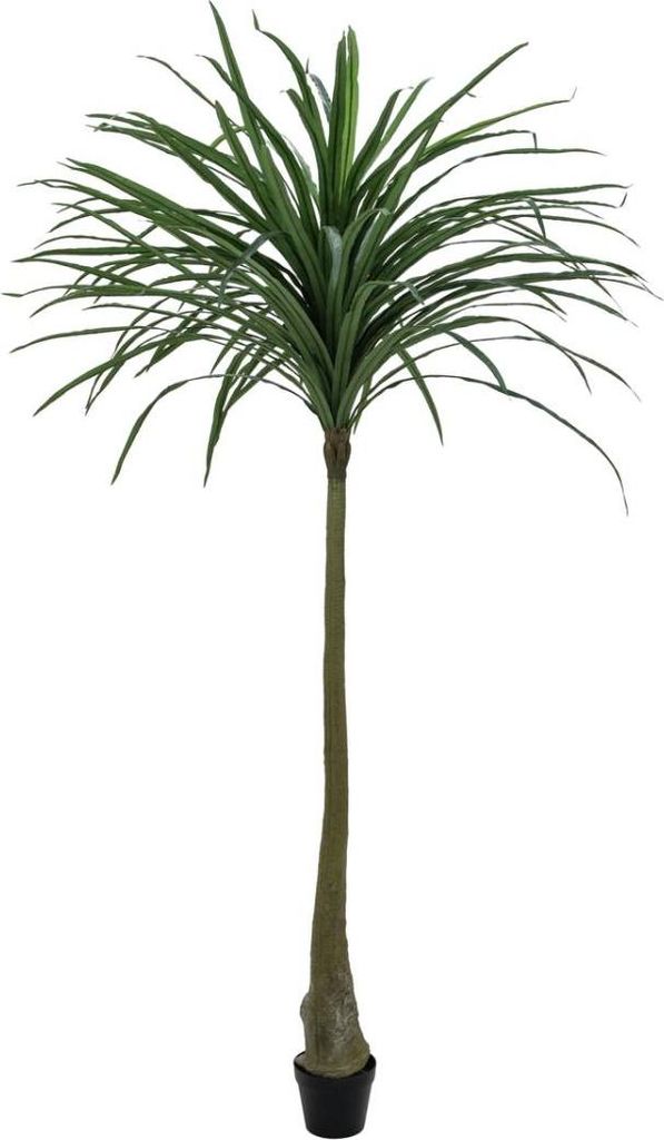 artplants.de Künstliche Dracaena Reflexa TABIVO, Kunststamm, grün, 220cm - Drachenbaum künstlich
