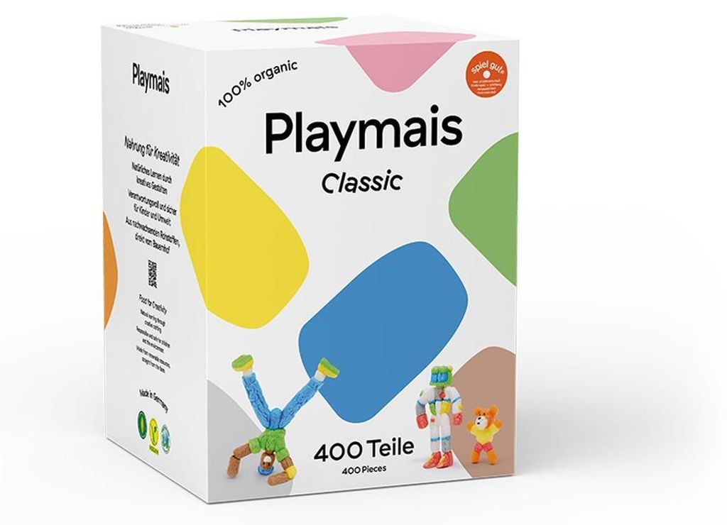 PlayMais Classic Basic Bastelset - 400 bunte Teile kreatives Spielzeug
