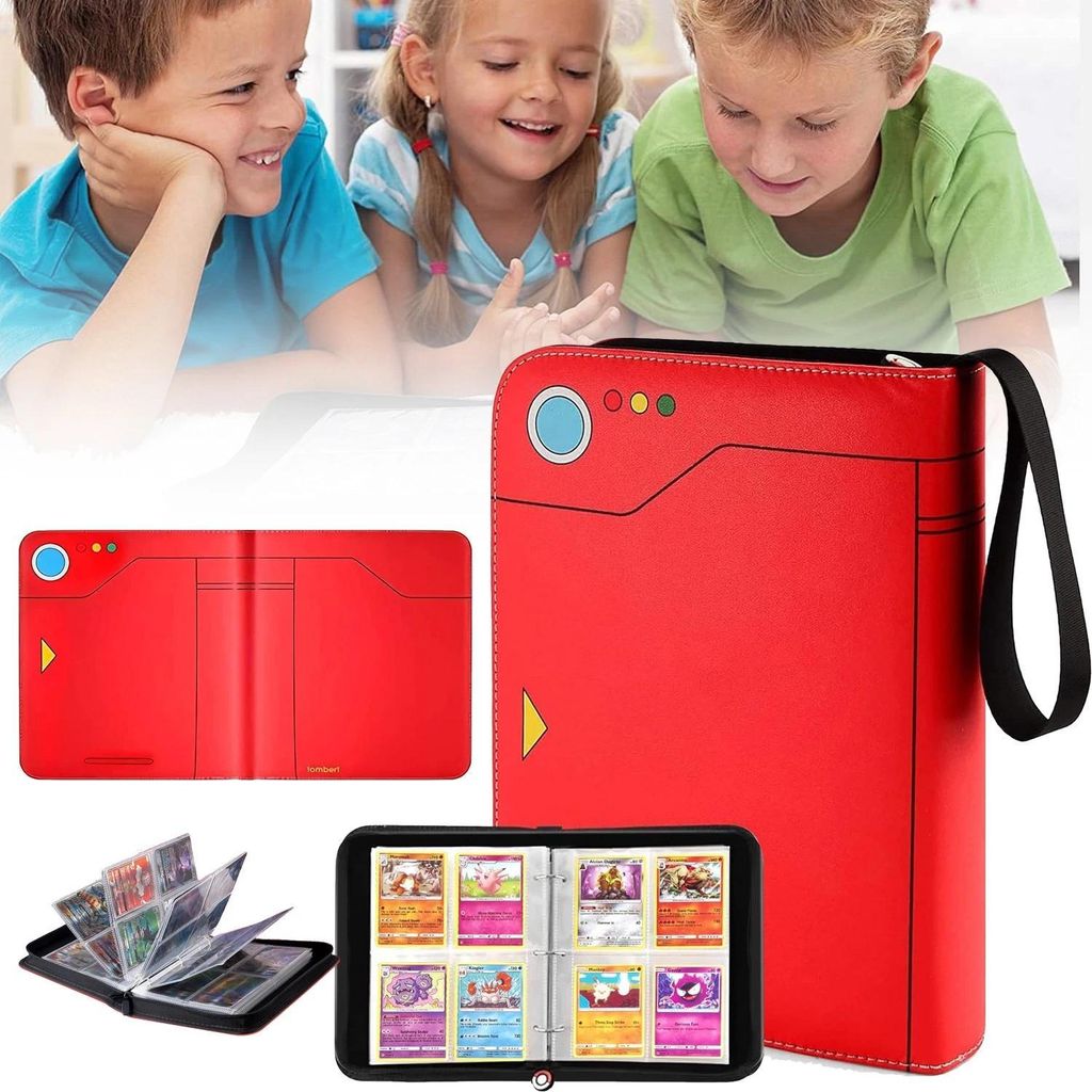 Pokémon Sammelalbum für Karten Sammelalbum,4 Pocket 400 Karten Kapazität,Karten Album,Heft für Karten,Sammelkarten Album,Geschenk für Kinder