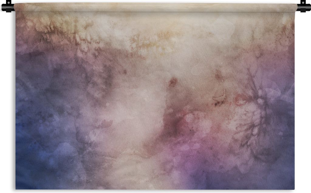 MuchoWow Wandteppich Wandbehang Aquarell - Braun - Lila - Alte Rose 120x80 cm Tapisserie Dekoration Wandtuch - Wanddekorationen - Wandtücher