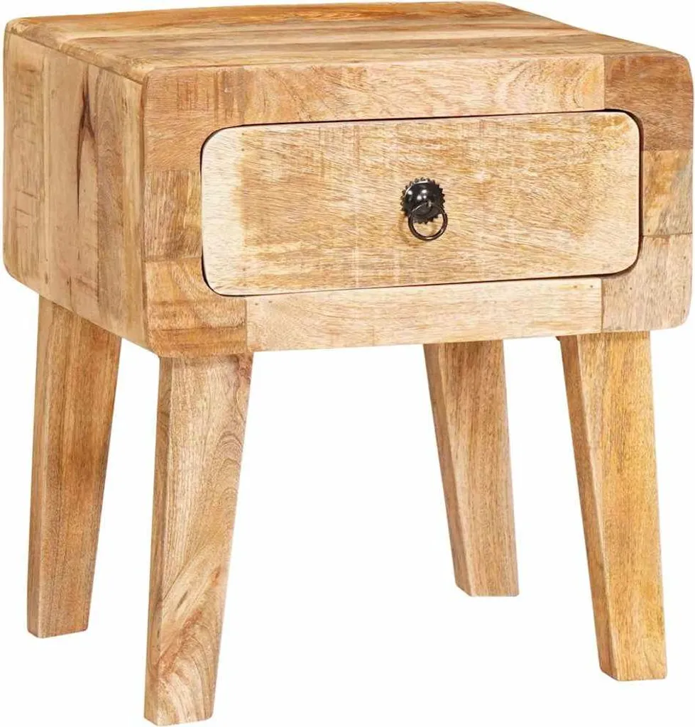 BEI CLORIS Tavolino Marrone in Legno Massiccio Mango 46cm