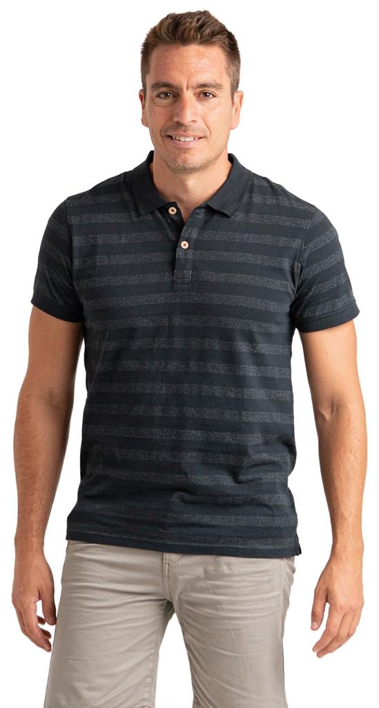 Privata Kurzarm-Poloshirt aus Baumwolle für Herren mit Streifenmuster PRI2638