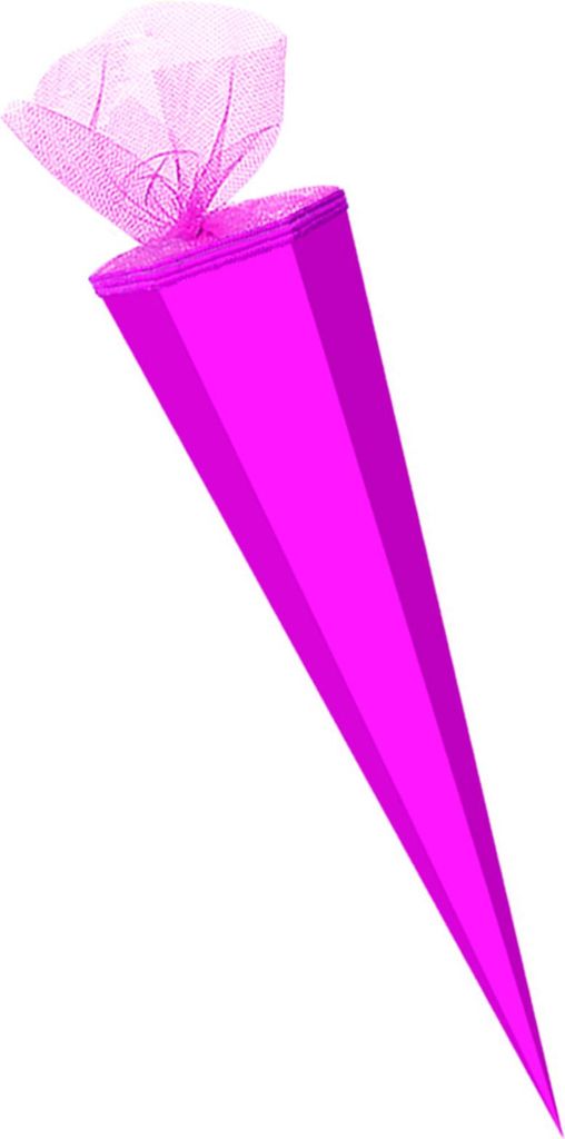 XXL Bastel Schultüte / 100cm / eckig / Farbe: pink