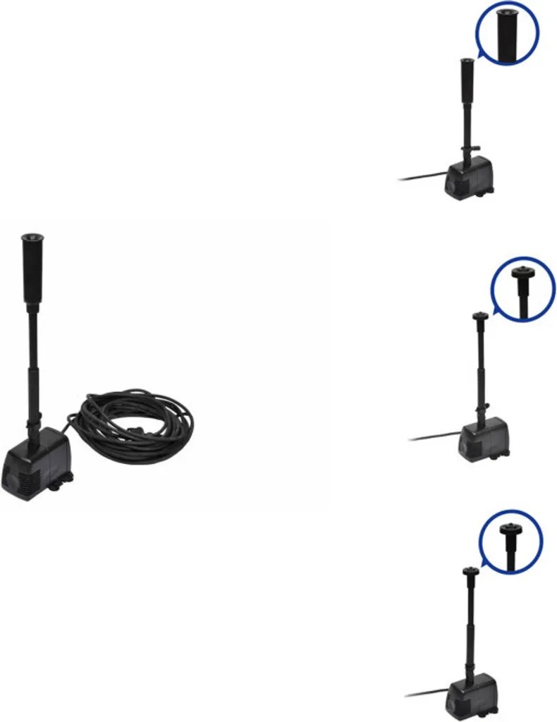 Pompe à eau submersible 1000 l/h - Accessoire fontaine et étang de jardin