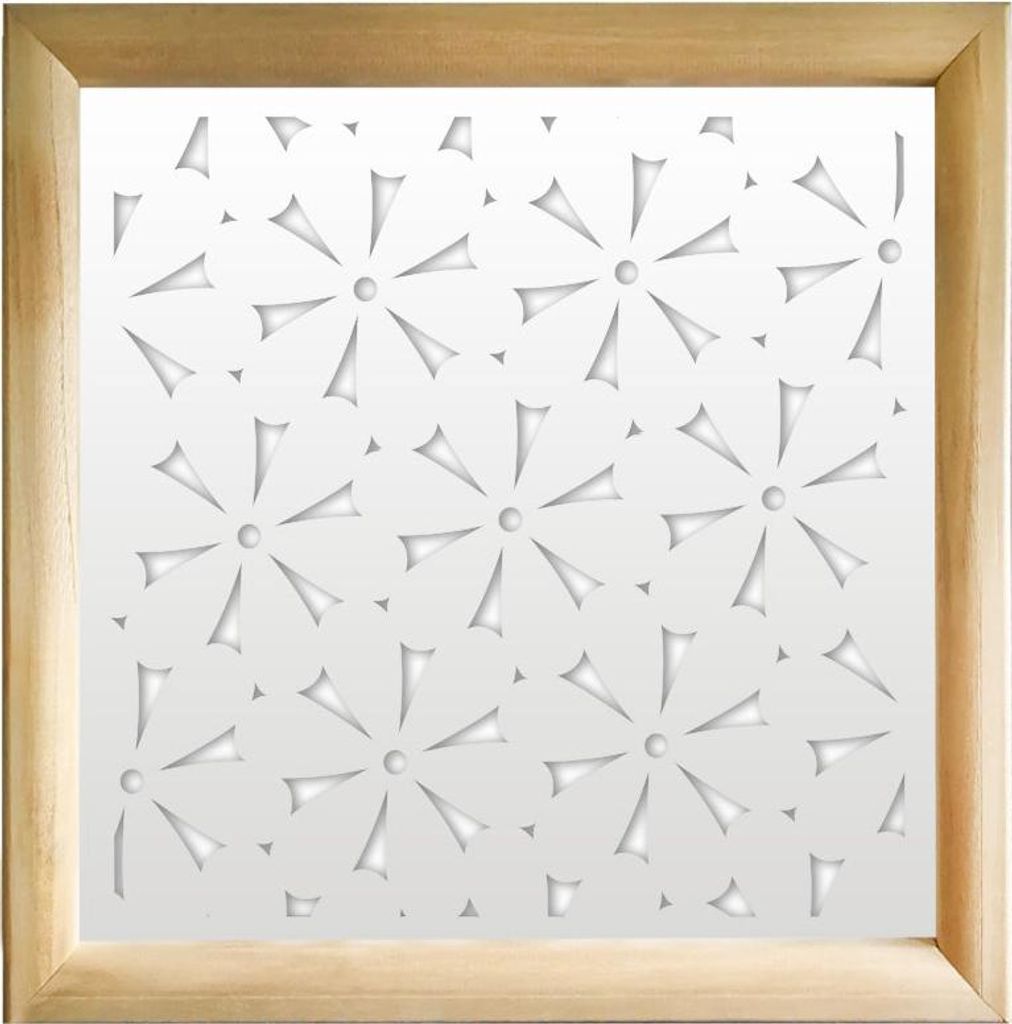 DAISY - Moduli Decorativi in holz e PVC 48x48 cm weiß