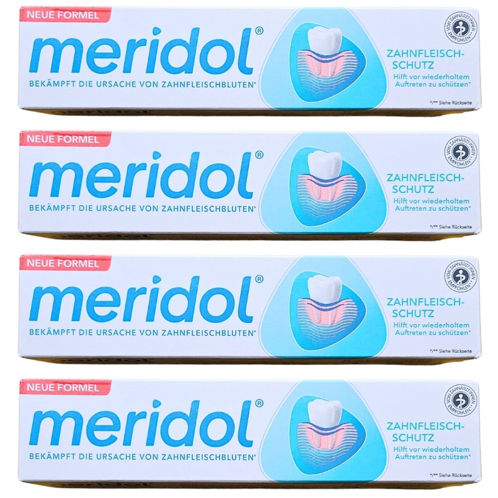 4 x meridol Zahnpasta Zahnfleischschutz – Schutz & Pflege für Ihr Zahnfleisch 75ml