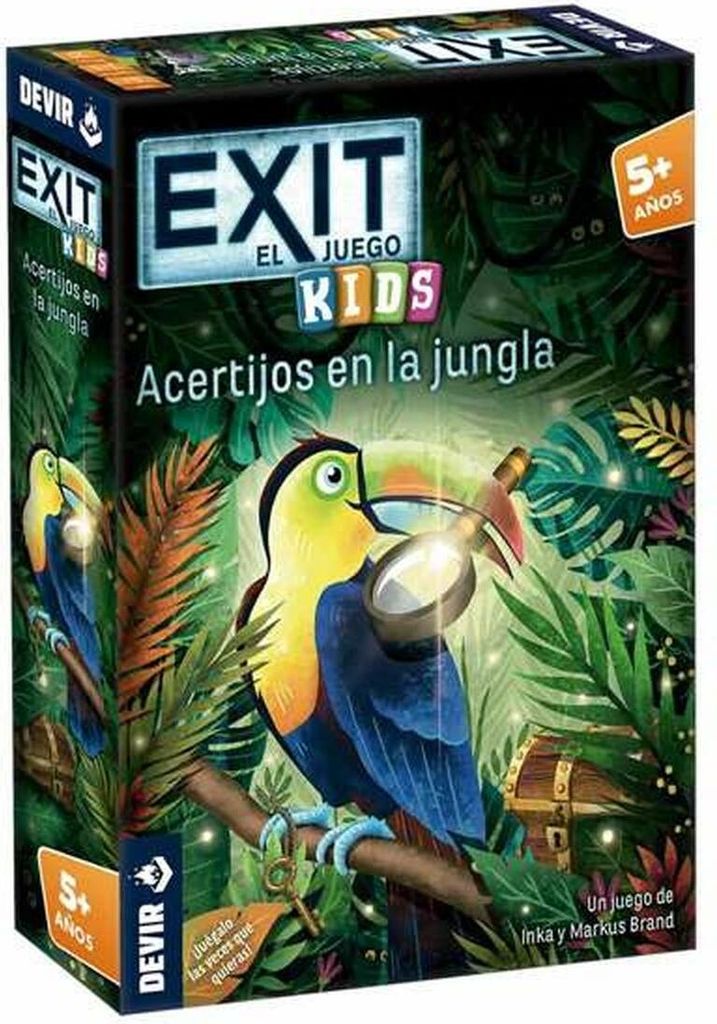 Brettspiel Devir Exit Kids Rätsel im Dschungel DE
