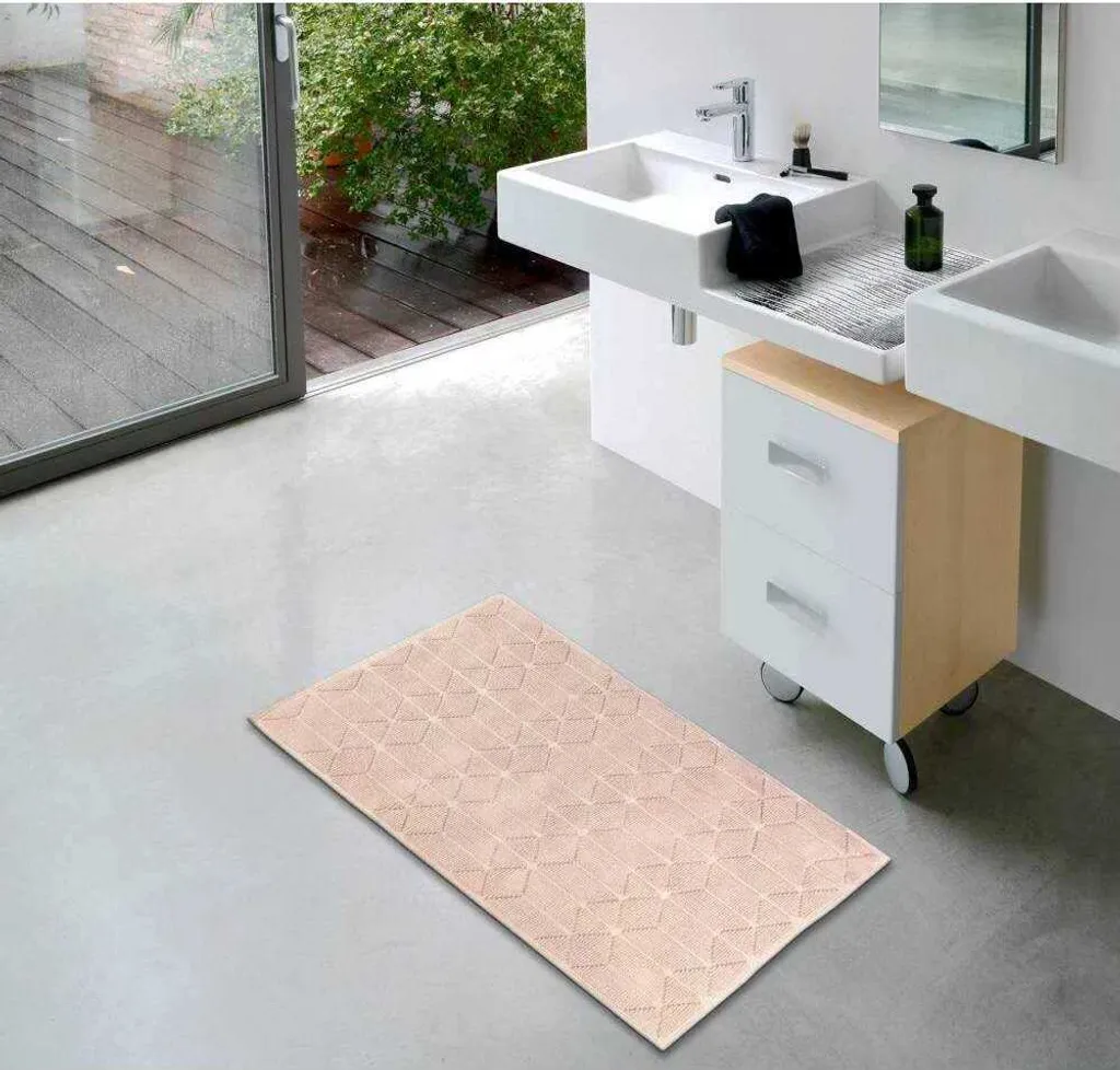 tappeto da bagno etérea - Tappeto da bagno in 100% cotone Frankfurt Pink, 60x100 cm