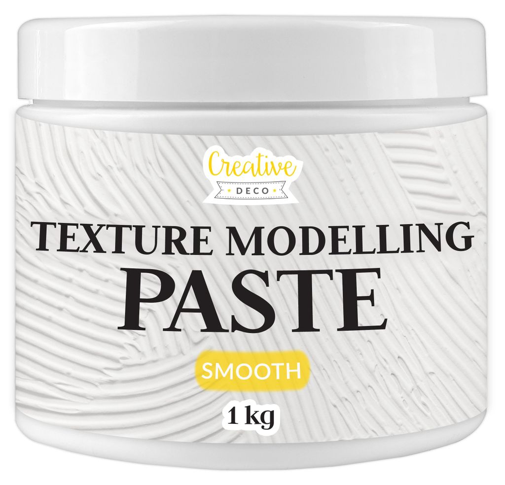Creative Deco Hladká štruktúrna pasta 1 kg | Biela jemná Obrázok produktu 