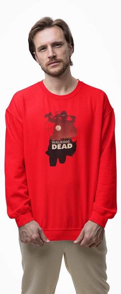 D&B Design Uni Pullover SWMO00073 Walking Dead Rot-Größe M