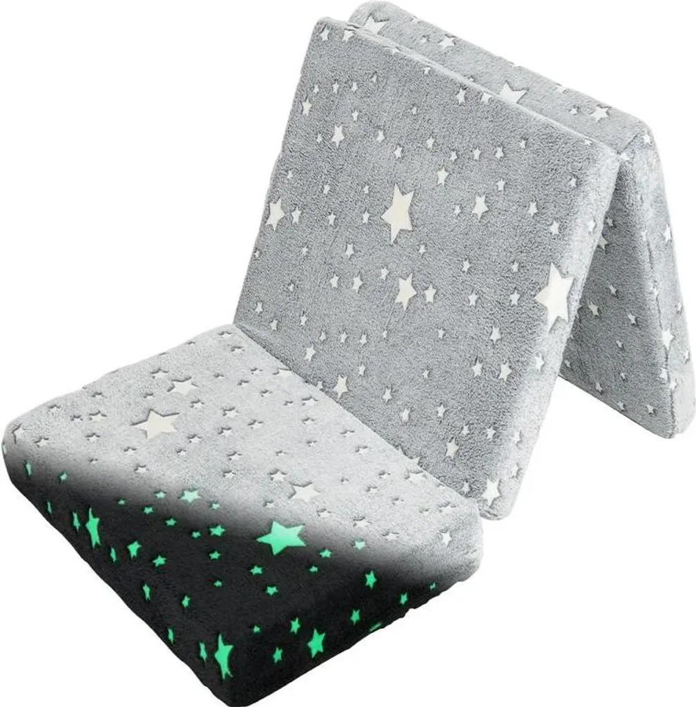 Matelas de sol enfant lavable pour sieste - Tapis pliable anti-peur noir