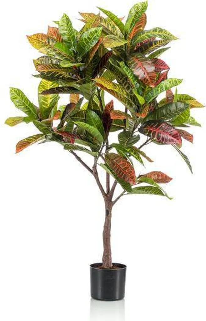 Plante artificielle Croton Codiaeum 120 cm Wunderstrauch haute qualité