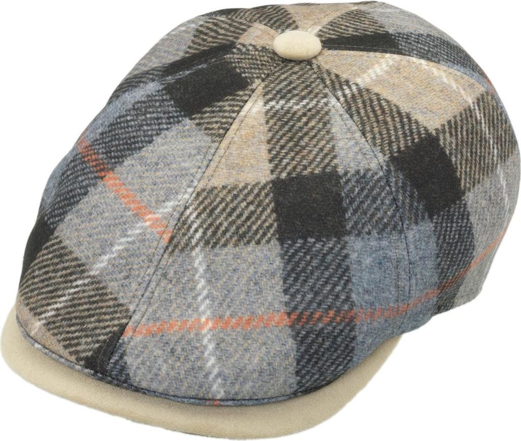 Fiebig 6-Panel Cap Wolle Karomuster