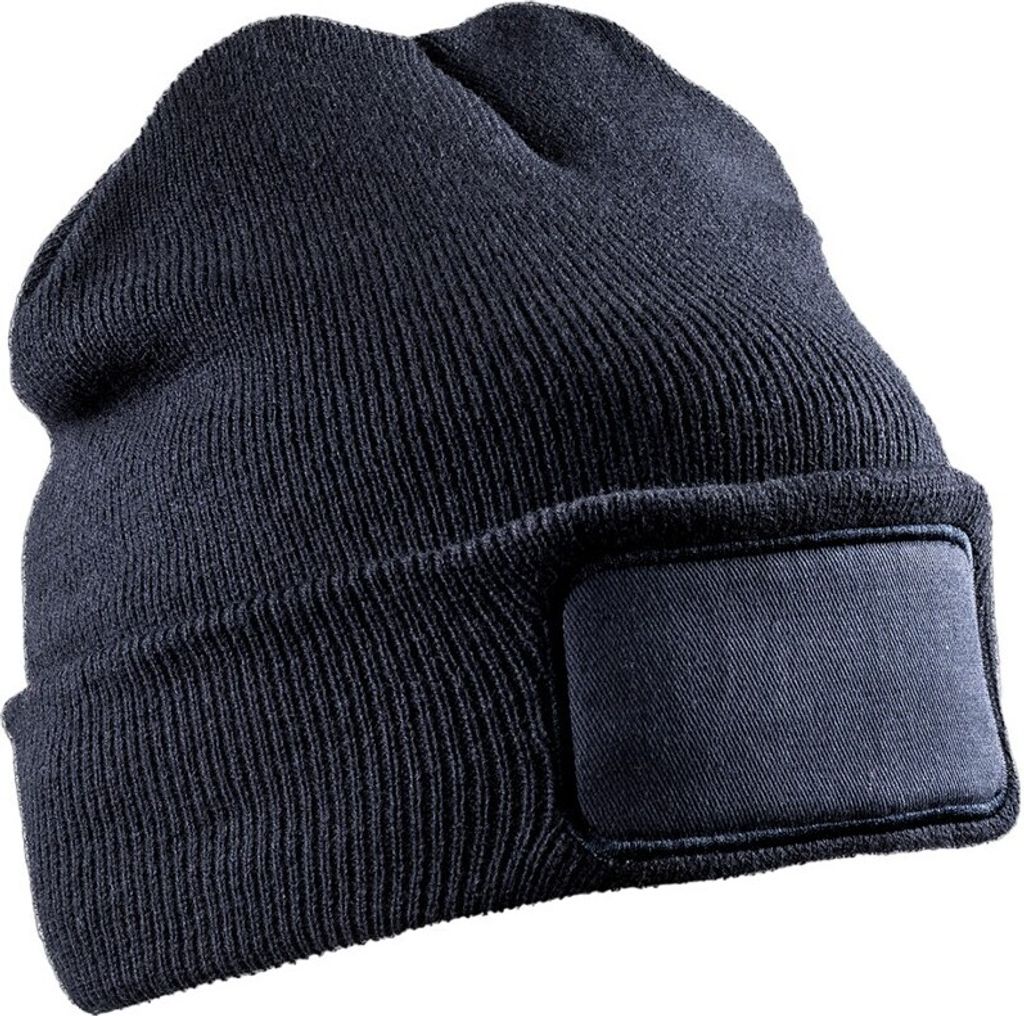 Result Winter Essentials - Mütze Fläche zum Bedrucken für Herren/Damen Uni RW9407 (Einheitsgröße) (Marineblau)