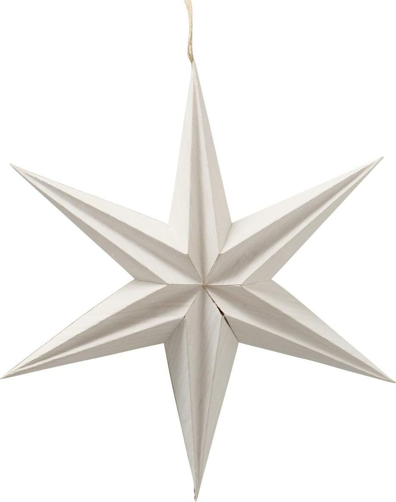 Boltze Gruppe Kassia Dekoanhänger Stern weiss 40 cm