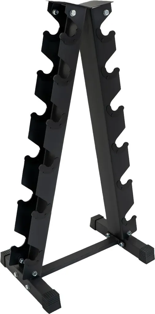 Set d'Haltères pour Musculation à Domicile avec Rack Vertical Acier - 7