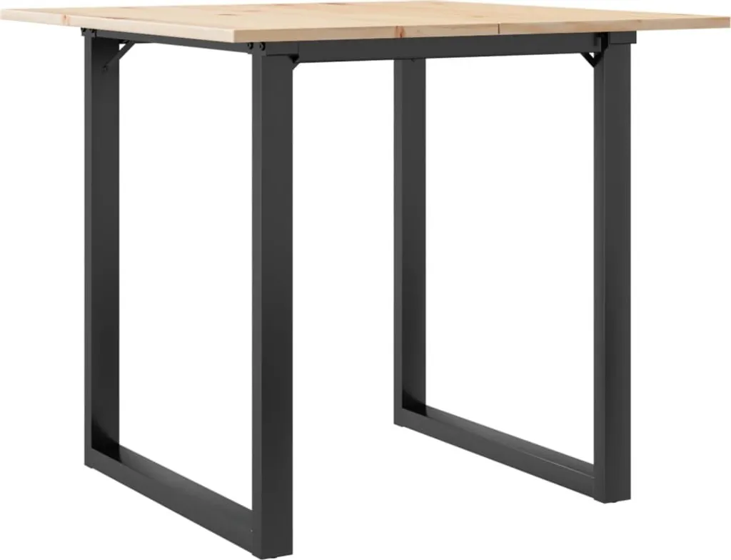 Tavolo Industrial Chic vidaXL 80x80 in Legno di Pino e Metallo Nero