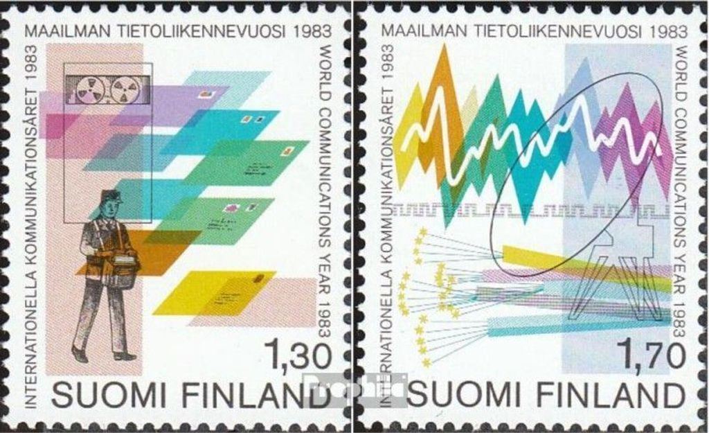 Briefmarken Finnland 1983 Mi 924-925 (kompl.Ausg.) postfrisch Kommunikation