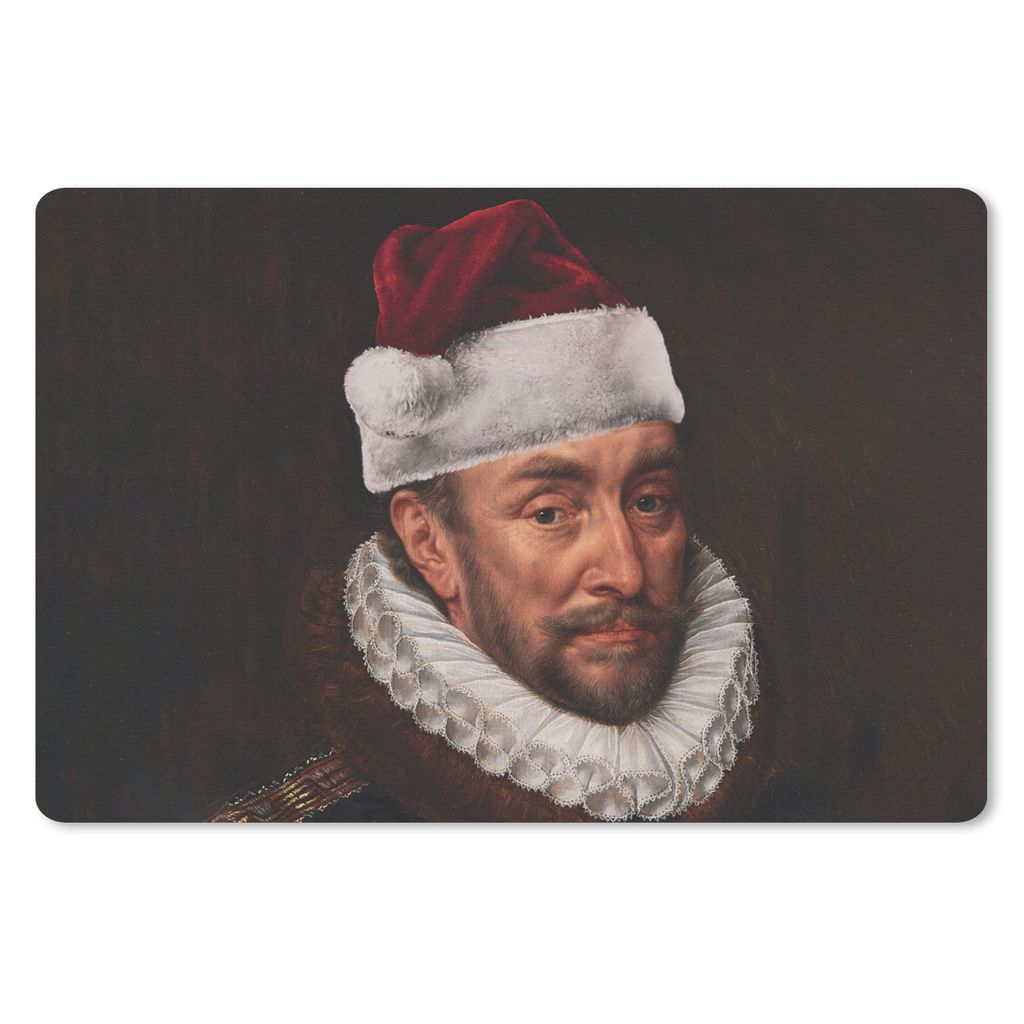 MuchoWow Mauspad Mousepad Wilhelm von Oranien - Adriaen Thomasz - Weihnachten 27x18 cm - Mousepads - Maus Mat - Pad - Mausunterlage - Büroartike...
