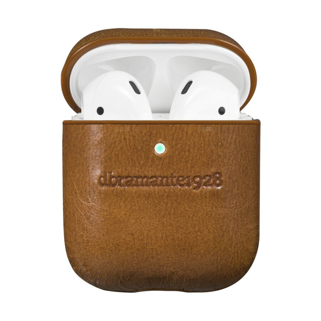 dbramante1928 ApS Copenhagen Tasche Apple AirPods - Tan - Vollnarbenleder Body - Kratzfest, Schlagbeständig