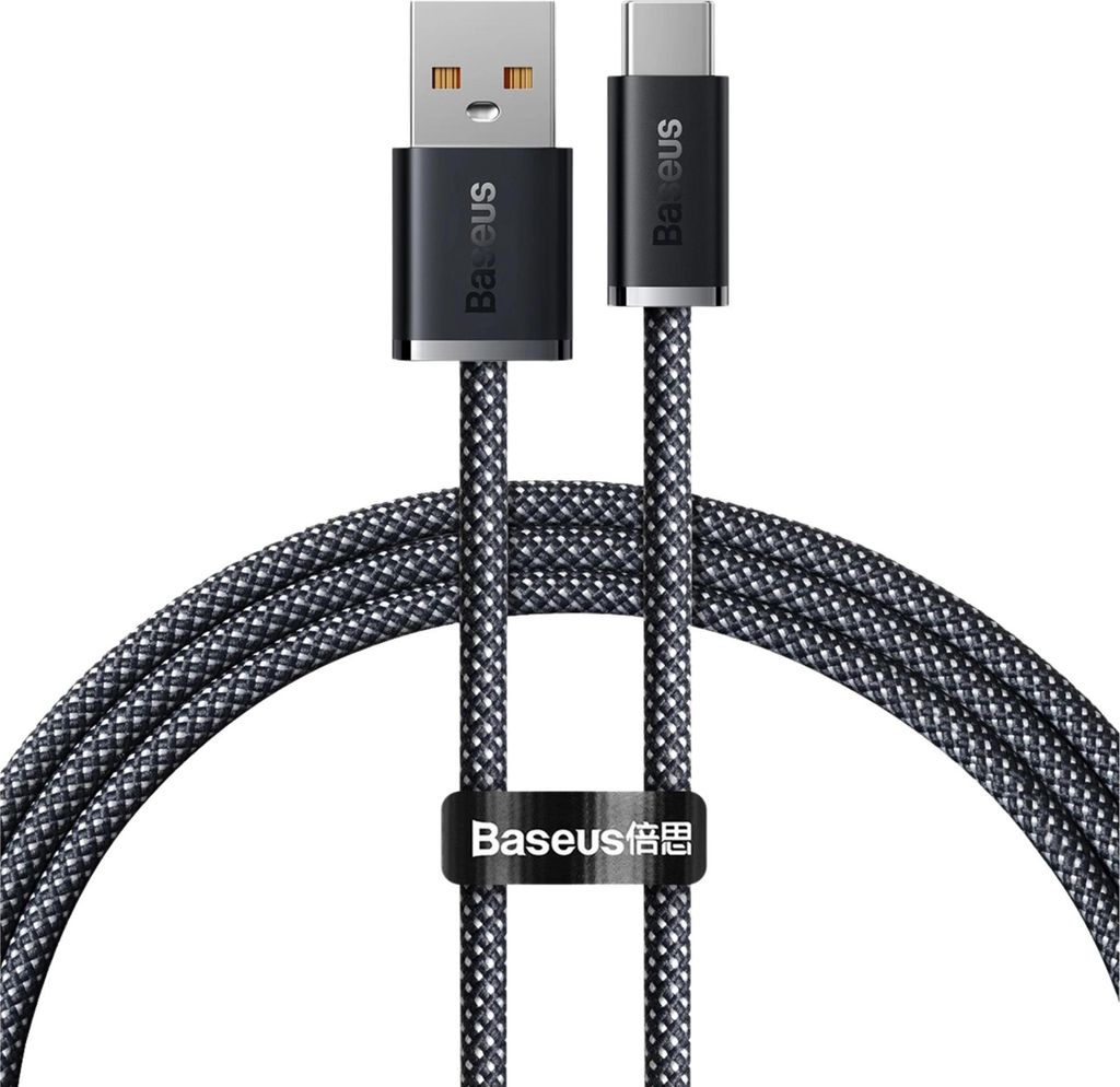 Câble Noir Baseus Dynamic Series USB-A vers USB-C PD 100W Image du produit 
