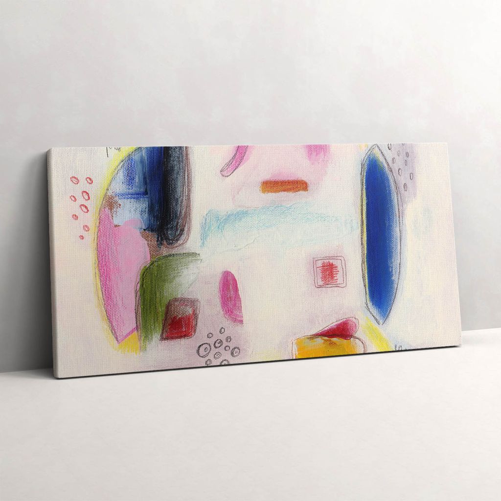 Abstrakte Zeichnung – Leinwandbild Wandbild – 140x70 cm – Leinwandbilder – Wandbilder – Schlafzimmer – Flur