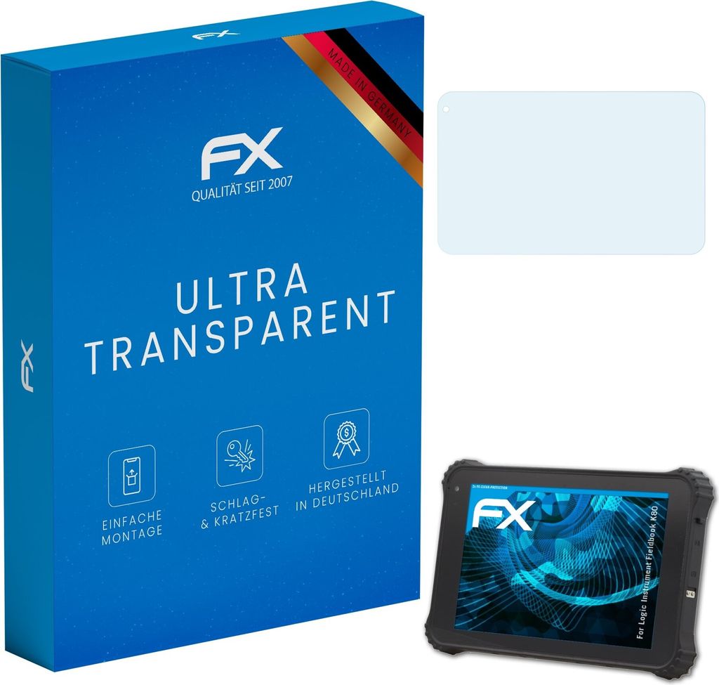 atFoliX FX-Clear 2x Schutzfolie kompatibel mit Logic Instrument Fieldbook K80 Displayschutzfolie