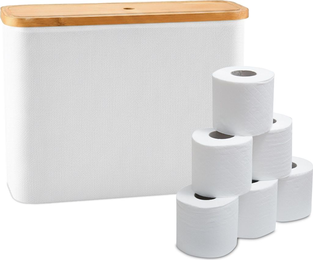 Relaxdays Toilettenpapier Aufbewahrung, 12 Rollen, HxBxT: Produktbild 