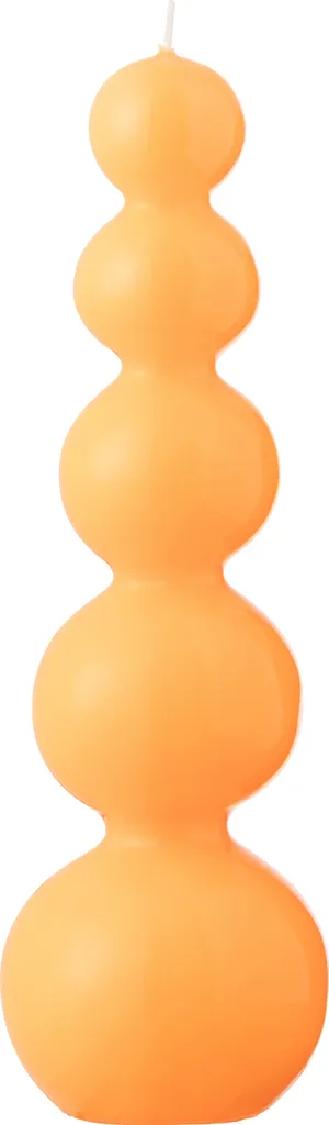 Bougie Décorative en Forme de Calebasse Orange Fluo - Durée 25 Heures