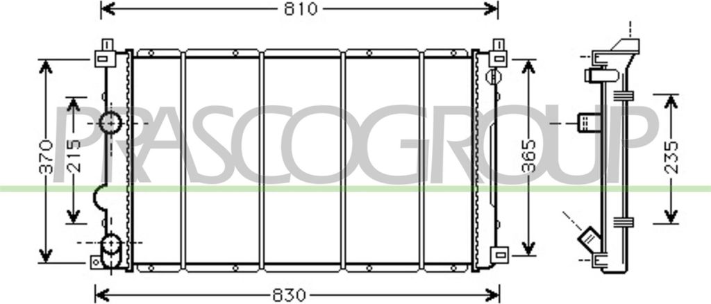 PRASCO DS960R003 - OE 2140000QAK Kühler, Motorkühlung für Movano (X70)