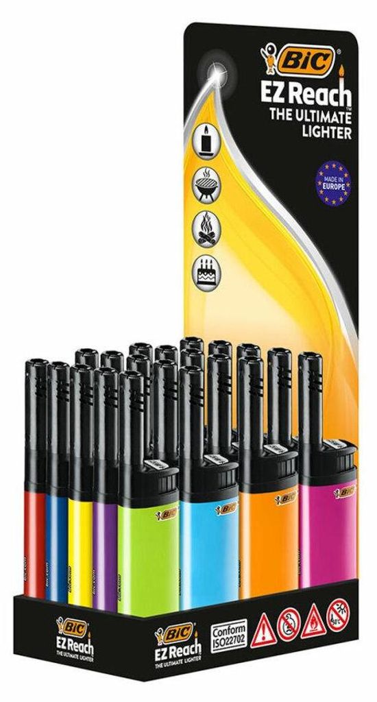 Bic Ez Reach Plateau 20 Briquets Briquets Ez Reach à Long Image du produit 