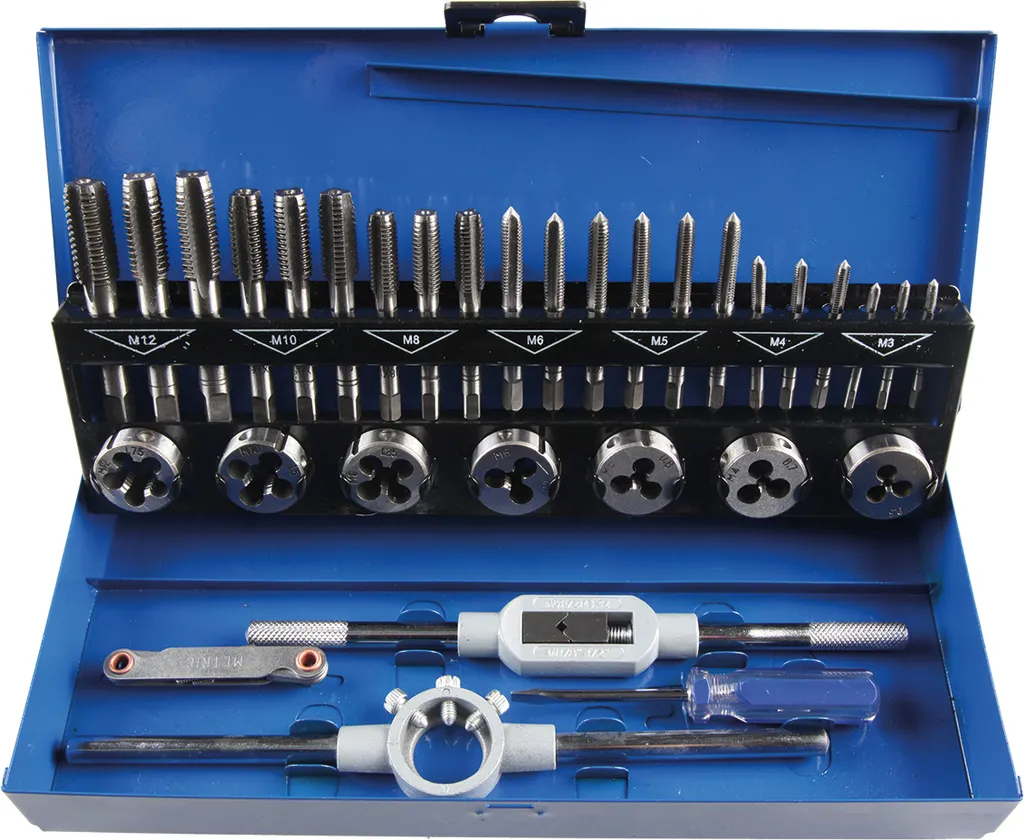 Kit taraudage manuel Kunzer 32 pces pour réparation de filetage automobile