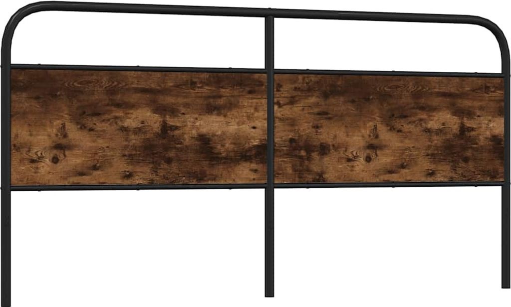 Ersatz-Kopfteil Räuchereiche 180 cm Stahl und Holzwerkstoff