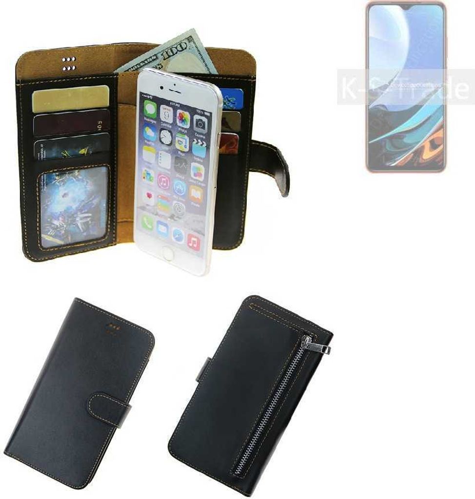 K-S-Trade Schutz Hülle kompatibel mit Xiaomi Redmi 9T Klapphülle Case Phone cover Slim Handytasche Handy Hülle schwarz aus Kunstleder (1 Stk)
