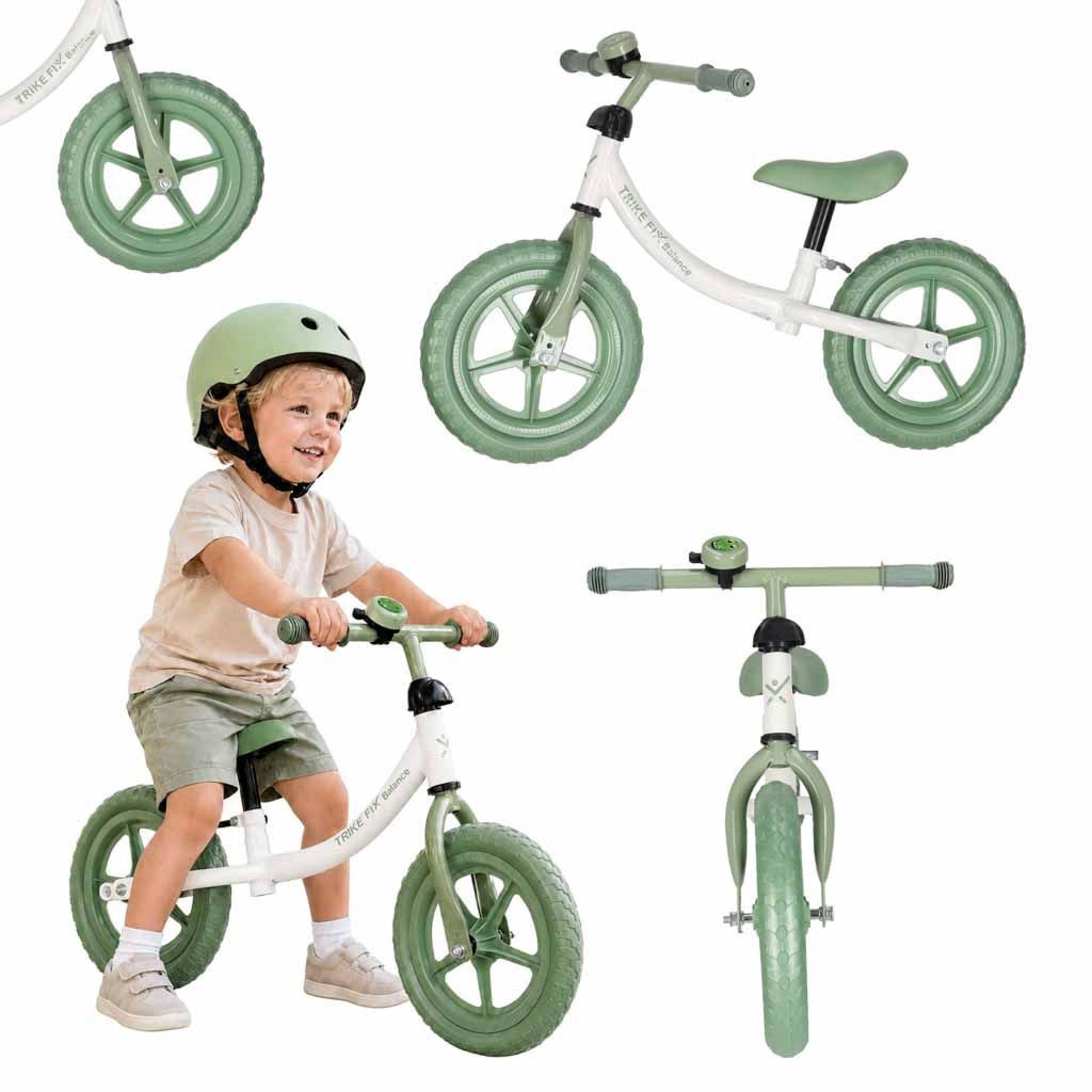 Driewieler met stabilisator, groene kleur, met bel Productafbeelding 