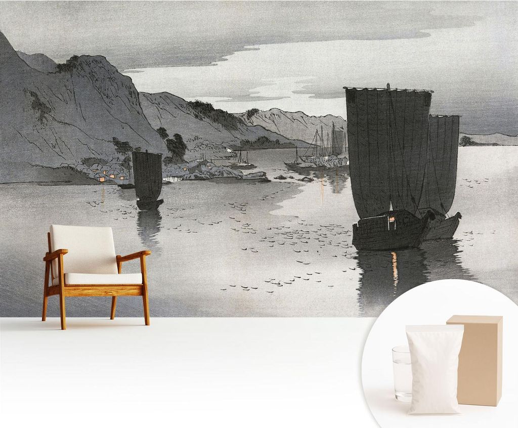 Fototapete - 416x254 cm - Tapete - Wandtapete - Wandbilder - Dekofolie - Tapete Folie - Wand - Dekoration - Wohnzimmer - Abendbucht