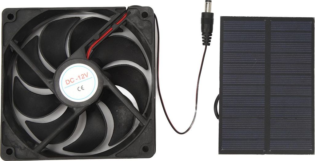Outdoor Solar Panel Fan Kit Monokristalline Silizium für Caravans Camper Toiletten Tierhäuser 12V 3W