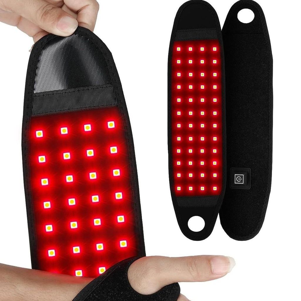 Rotlicht-Handmassagegerät mit Infrarot-Gürtel, 660 nm & 850 nm Lichttherapie, Massagegerät zur Schmerzbehandlung für den Körper