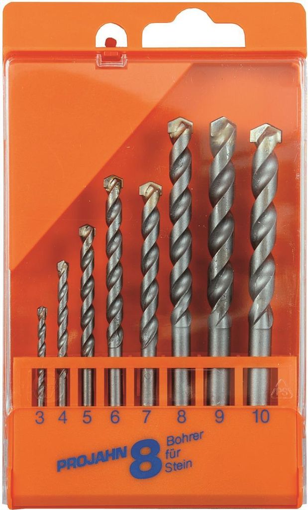 Projahn Steinbohrer Eco Kassette 8 teilig 3-10mm für Kunststein Naturstein 67045