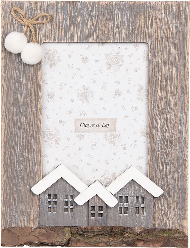 Clayre & Eef Bilderrahmen 10x15 cm Braun Holz
