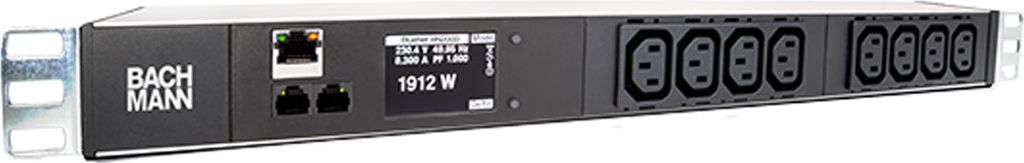 BACHMANN 19 Zoll 1HE BN2000 8xC13, TCP/IP Strom 2,0m CEE7/7