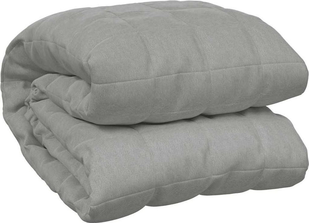 vidaXL Gewichtsdecke Grau 200x225 cm 13 kg Stoff