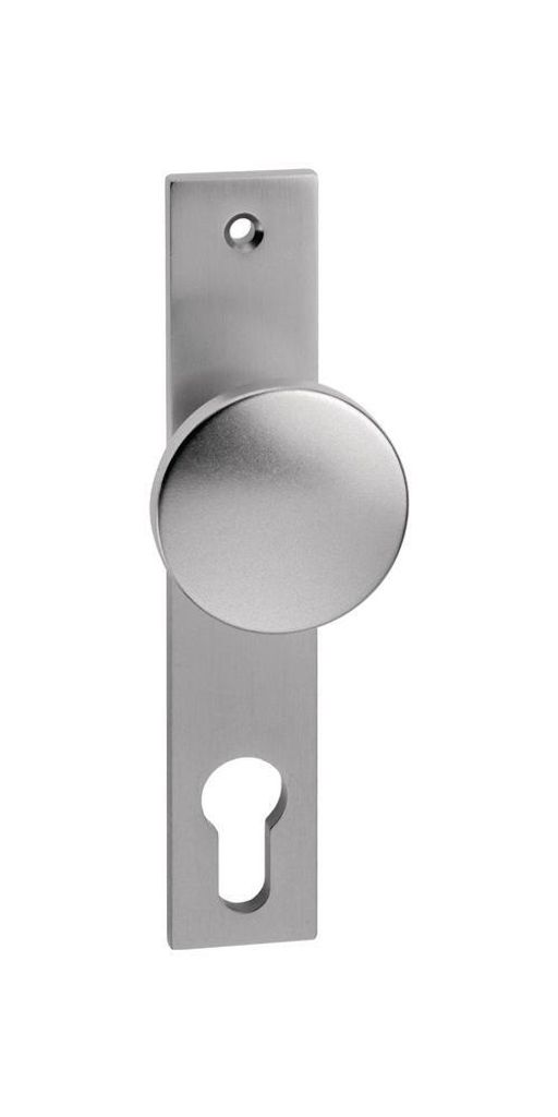 Dieckmann Schlosskasten-kurzschild 1317 / K7 / 02 Entfernung 72 PZ mit festem Knopf K7 Alu F1 - 1308080001