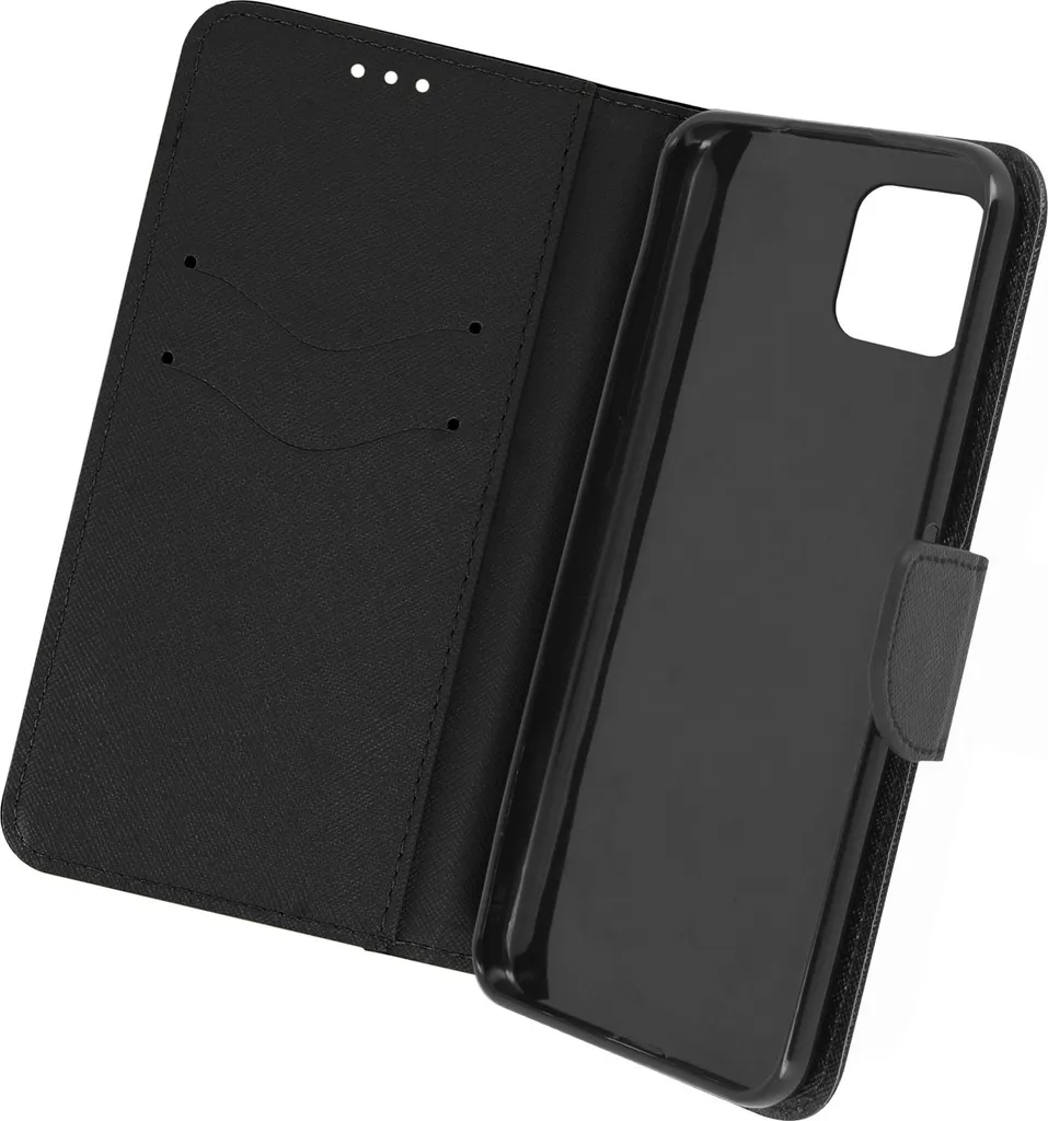 Cover Oppo A73 5G, con scomparto e funzione stand - Nero