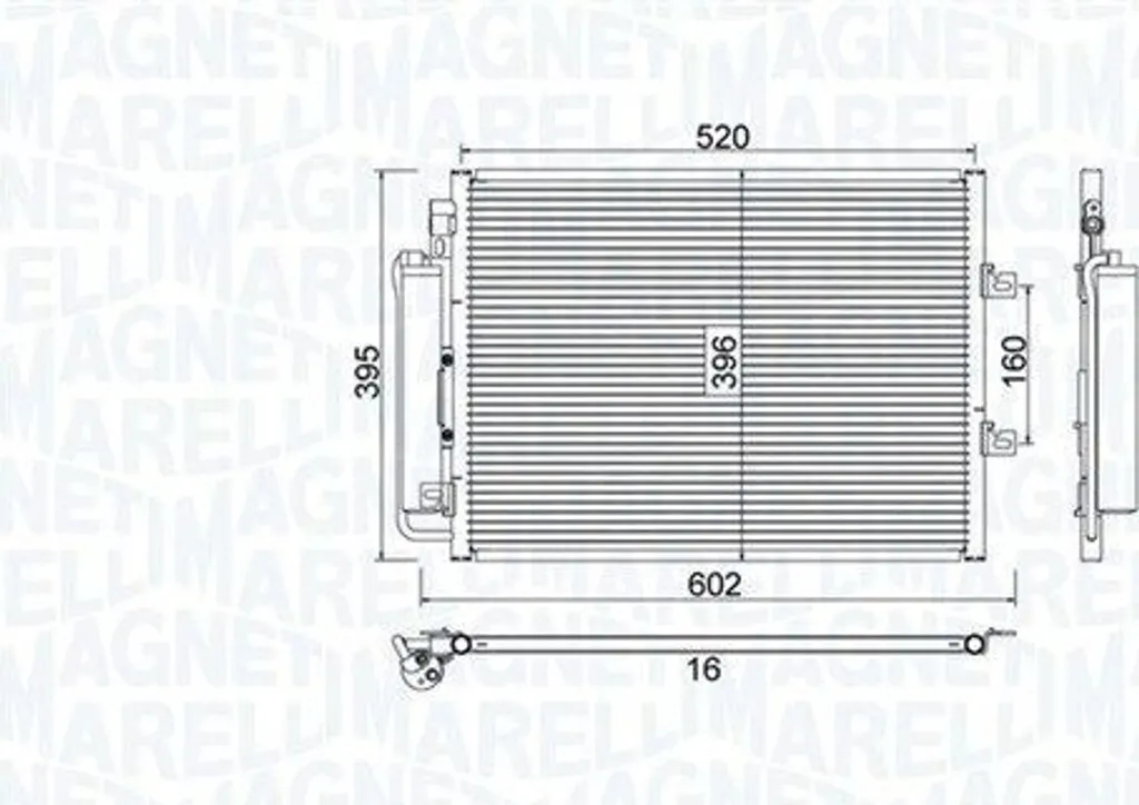 Radiateur de Climatisation pour Renault Twingo II avec Déshydrateur Intégré