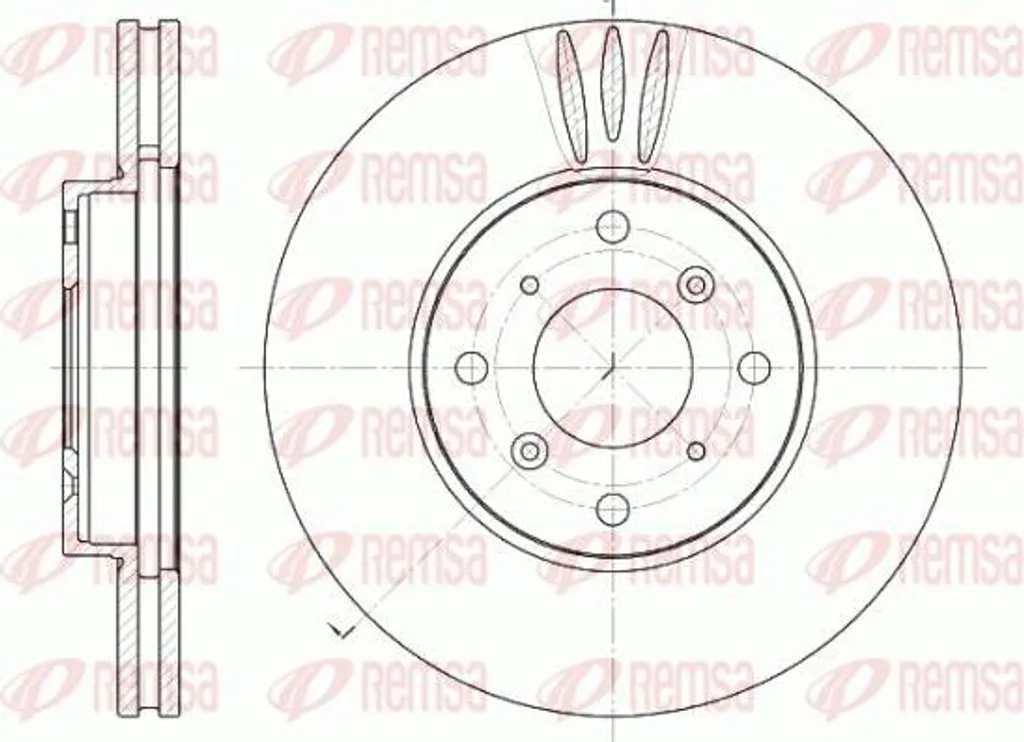 Disque de frein pour entretien Honda Accord REMSA 6641.10 OE 45251S1AG00