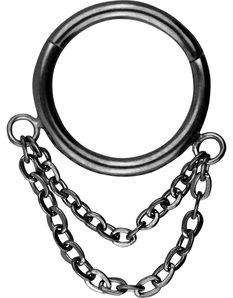 Ohrpiercing, Nasenpiercing, Septum Piercing Chirurgenstahl Segmentring Clicker 2 KETTEN