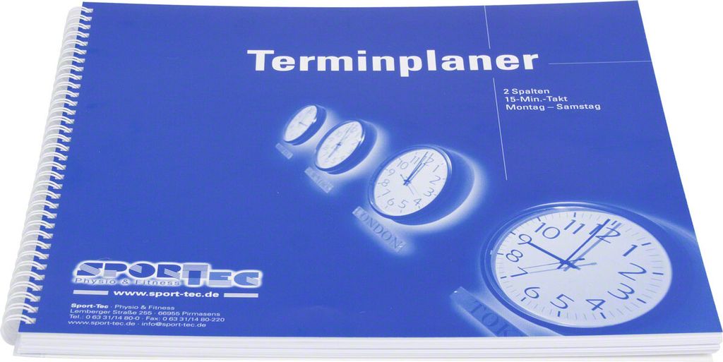 Terminplaner, 2 Spalten, 15-Min.-Takt, Montag - Samstag, Produktbild 